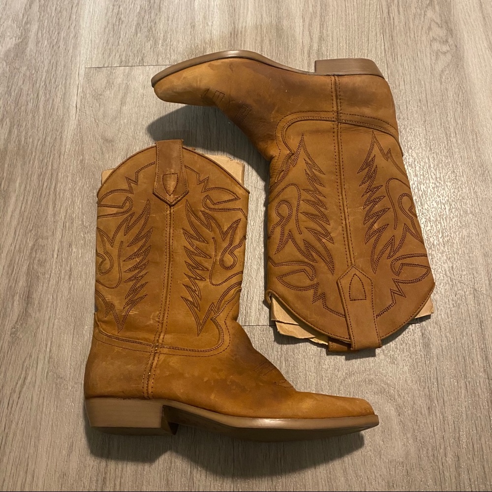 Nine West brown cowboy boots